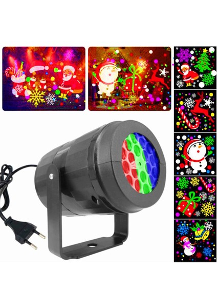 Dönen Noel Baba Kardan Adam Projektör Noel Dekoru (Yurt Dışından)