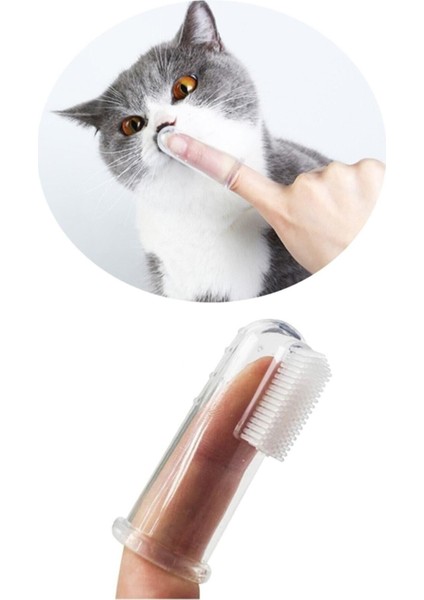 Kedi Köpek Parmak Diş Fırçası Slikon Evcil Hayvan Diş Fırçası Yumuşak Tartar Diş Kaşıyıcı