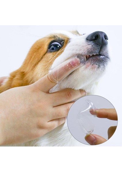 Kedi Köpek Parmak Diş Fırçası Slikon Evcil Hayvan Diş Fırçası Yumuşak Tartar Diş Kaşıyıcı indirimleri
