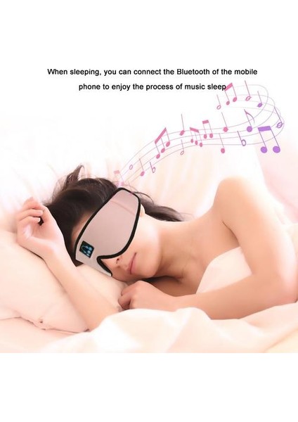 Kablosuz Bluetooth 5.0 Göz Maskesi 3D Stereo Surround Ses Müzik Çağrı Kulaklık Karartma Uyku Gözlükleri Kulakları Basmayın | Göz Masajı Cihazı (Yurt Dışından) modelleri