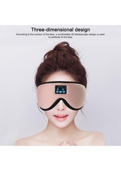Kablosuz Bluetooth 5.0 Göz Maskesi 3D Stereo Surround Ses Müzik Çağrı Kulaklık Karartma Uyku Gözlükleri Kulakları Basmayın | Göz Masajı Cihazı (Yurt Dışından) fırsatları