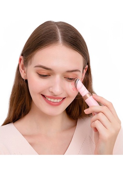 Mini Elektrikli Göz Yüz Masaj Anti Aging Göz Masajı Koyu Daire Kaldırma Taşınabilir Güzellik Bakım Pen Masaj - Ev Kullanım Güzellik Cihazları (Pembe) (Yurt Dışından)