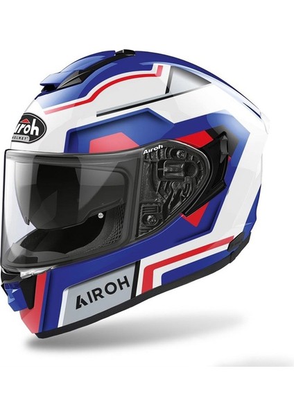 Aıroh ST.501 Square Mavi Kırmızı Gloss Kask