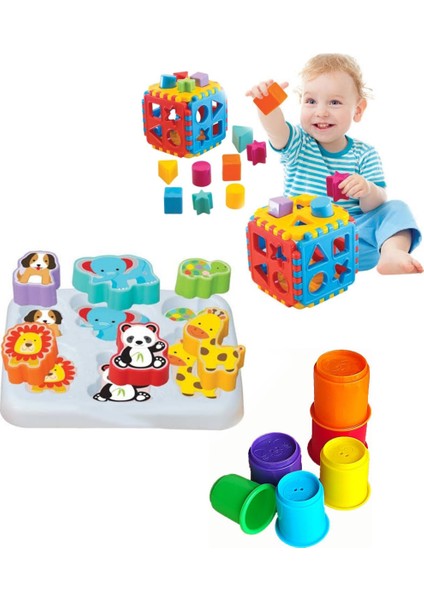 Berattoys Sevimli Hayvanlar Bultak + Bul Tak Puzzle Eğitici Zeka Geliştirici Eğitici Set Bultak ve Hayvanlı Bultak