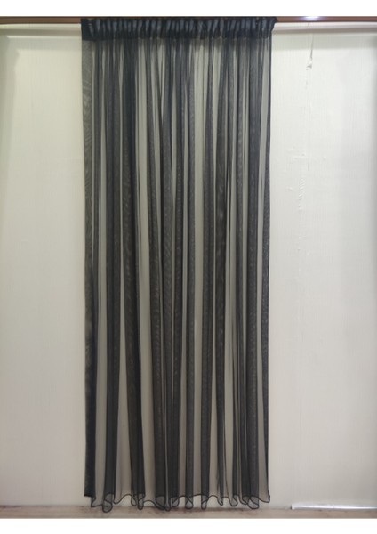 Siyah Grek Petek Zemin Pilesiz Etekleri Kurşunlu Tül Perde fırsatları