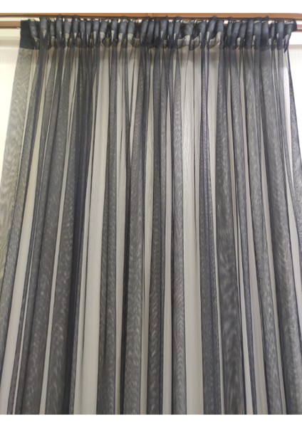 Siyah Grek Petek Zemin Pilesiz Etekleri Kurşunlu Tül Perde indirimleri