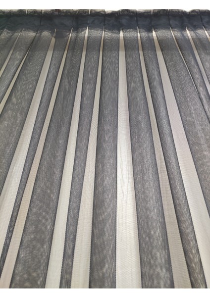 Siyah Grek Petek Zemin 1-2,5 Orta Pileli Etekleri Kurşunlu Tül Perde fırsatları