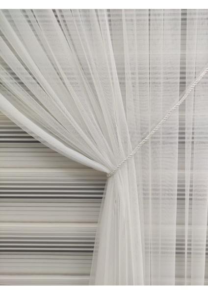 Tek Kanat Desensiz 1-3 Sık Pileli Halatlı Grek Kruvaze Tül Perde modelleri