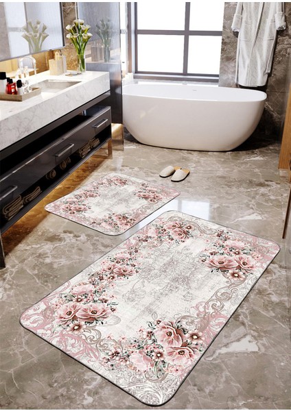 Prenses Halısı 2'li Büyük Boy Banyo Paspas Seti