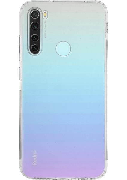 Xiaomi Redmi Note 8 Kapak Kamera Korumalı Tıpalı Şeffaf Silikon Kılıf