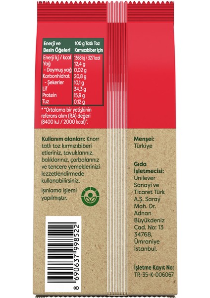 Tatlı Toz Kırmızı Biber 65 gr