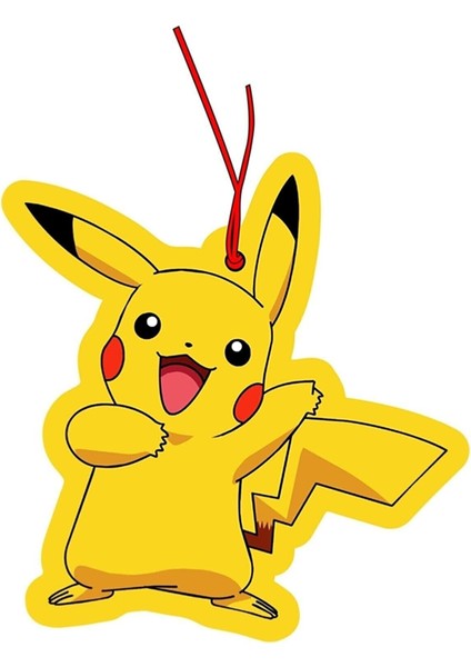 Quart Aksesuar Pokemon Pikachu Tasarımlı Dekoratif Araba Oto Kokusu ve Aksesuarı