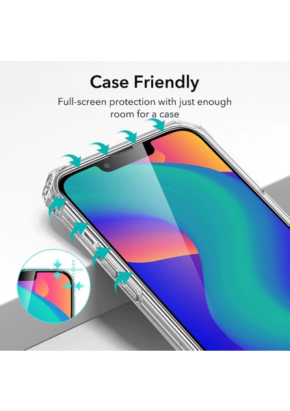 Apple iPhone 14 Plus Uyumlu Ekran Koruyucu Cam Zırh Tam Kaplar Rio Glass Kaplama