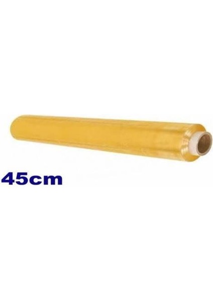 Geniş Tip 45CM Ahşap Streç Kesim Standı+1 Rulo 300M Uzun Boy 45CM Gıda Streci Hediye,gıda Koruma Set