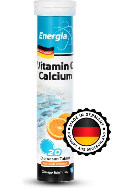Energia® Kalsiyum & Vitamin C (1000 Mg) Efervesan Tablet Takviye Edici Gıda