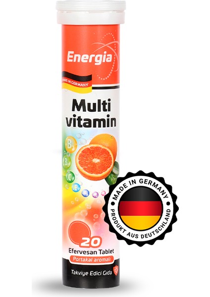 Energia® Multivitamin Içeren Efervesan Tablet Takviye Edici Gıda