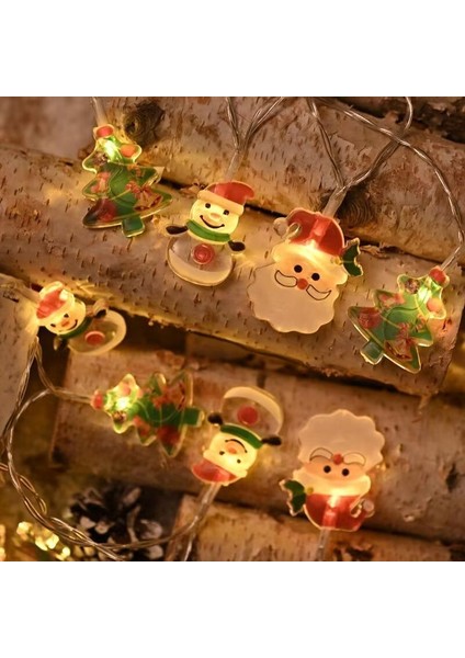 Noel Işıkları Noel Baba Kombinasyon Pil Kutusu USB 5metre 50 Işık