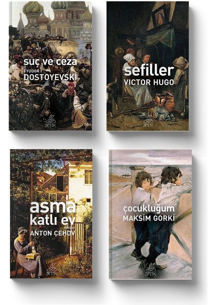 Insanlık Halleri Kitap Seti (4 Kitap) Sefiller - Suç ve Ceza - Asma Katlı Ev - Çocukluğum