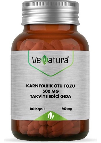 Karnıyarık Otu Tozu Takviye Edici Gıda 100 Kapsül