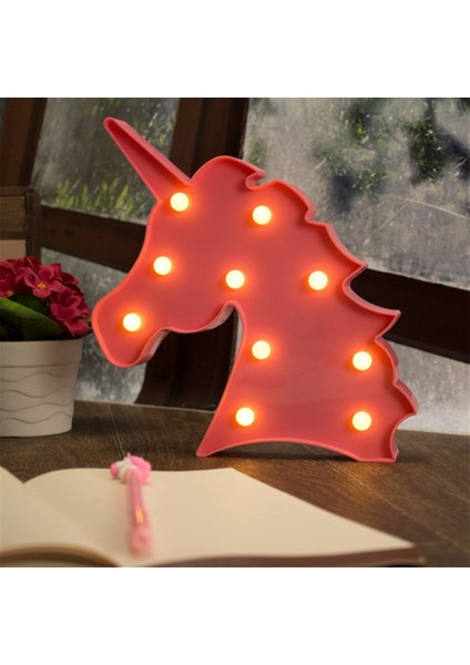 LED Işıklı Unicorn Gece Lambası