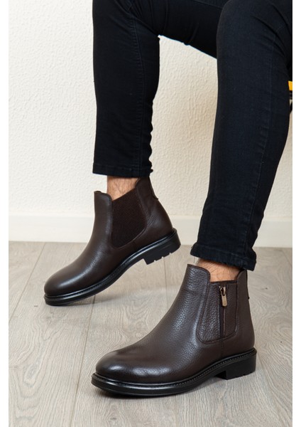 D601 Hakiki Deri Soğuk Geçirmez Kışlık Erkek Bot Kauçuk Taban fiyatları