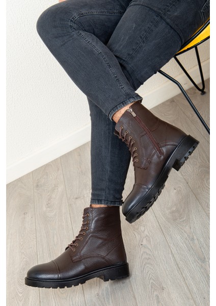 D402 Hakiki Deri Soğuk Geçirmez Kışlık Erkek Bot Kauçuk Taban fırsatları