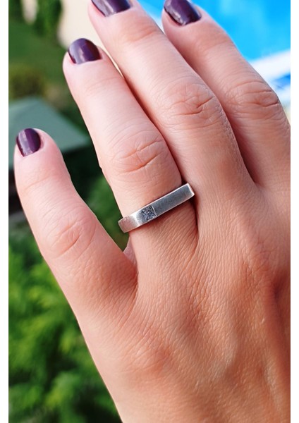 Taşlı Alyans Şekilli Gümüş Kaplama Ayarlanabilir Kadın Yüzük El Yapımı Gümüş Yüzük fiyatları