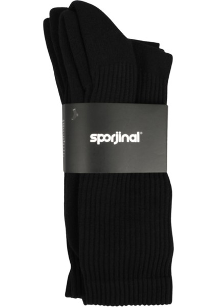 Tenis Erkek 3'lü Siyah Çorap (SP9245)