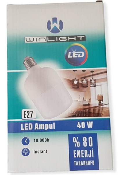 40W LED Torch Ampul E27 Beyaz Işık