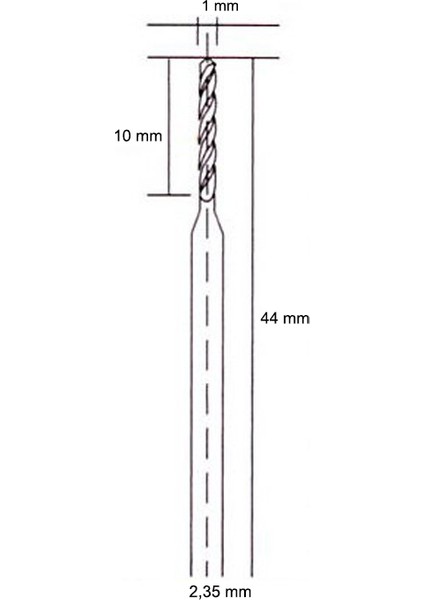 5047 Hobi Gravür Makinaları Için Hss Matkap Ucu 1 mm