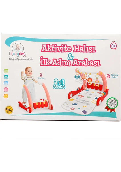 Aktivite Halısı & Ilk Adım Arabası - Pembe