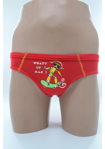 Tutku 0138 Elastan Baskılı Erkek Çocuk Külot Kom