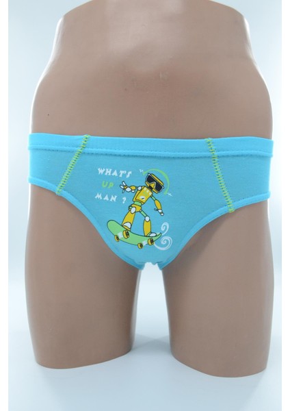 Tutku 0138 Elastan Baskılı Erkek Çocuk Külot Kom