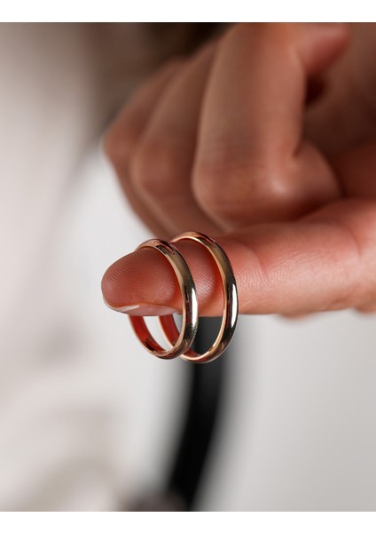Pembe Altın Çift Alyans 3mm fiyatları