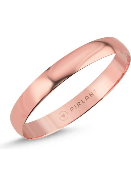 Pembe Altın Çift Alyans 3mm modelleri