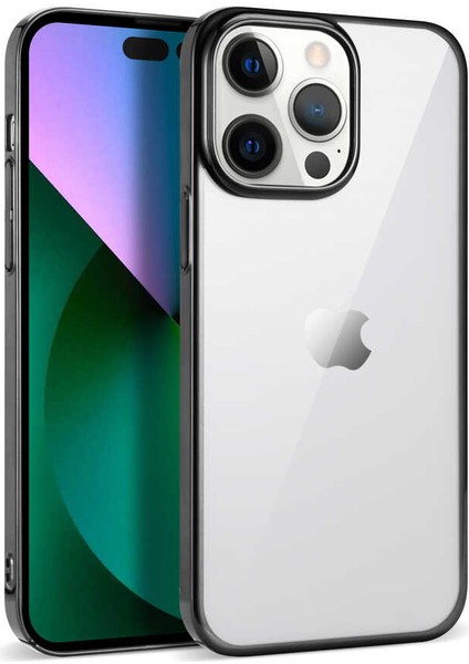 Apple iPhone 14 Pro Kılıf Pixel Lazer Silikon + Ekran Koruyucu Nano