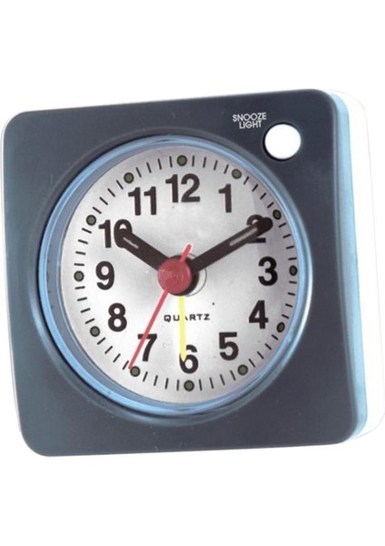 Yükselen Seyahat Çalar Saat Küçük Pil Saat Gece Işık Erteleme. Gri modelleri