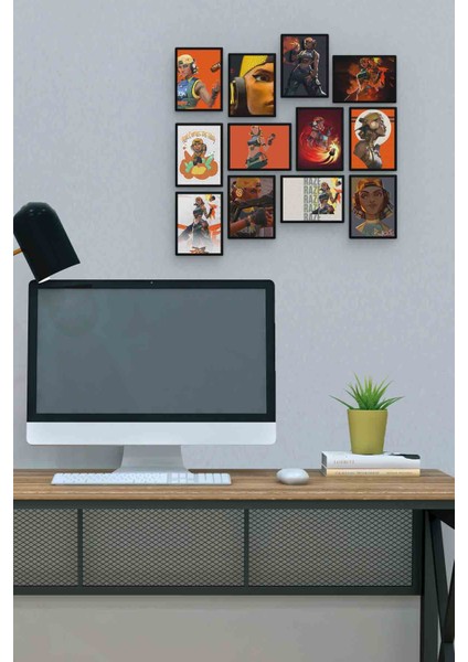 Raze 12 Parça Mdf (Ahşap) Tablo Ofis Boyu 30 x 30 cm cm