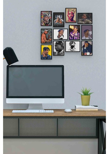 2pac 12 Parça Mdf (Ahşap) Tablo Ofis Boyu 30 x 30 cm cm