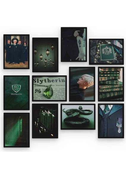Slytherin 12 Parça Mdf (Ahşap) Tablo Ofis Boyu 30 x 30 cm cm