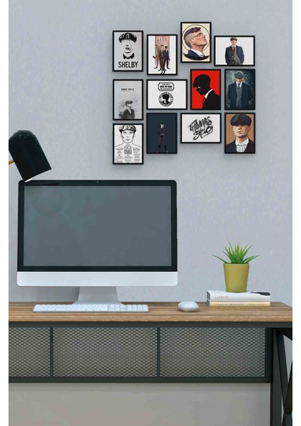 Thomas Shelby 12 Parça Mdf (Ahşap) Tablo Ofis Boyu 30 x 30 cm cm
