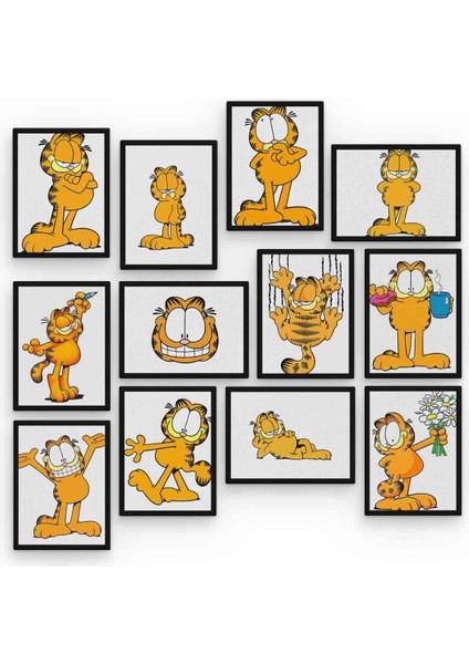 Garfield 12 Parça Mdf (Ahşap) Tablo Ofis Boyu 30 x 30 cm cm