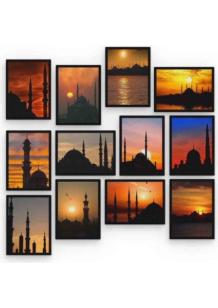 Cami 12 Parça Mdf (Ahşap) Tablo Ofis Boyu 30 x 30 cm cm