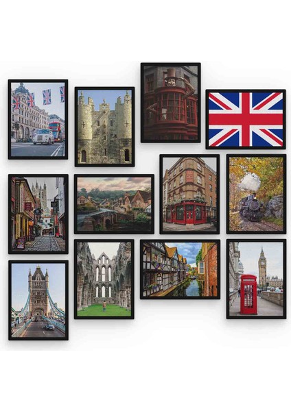 London 12 Parça Mdf (Ahşap) Tablo Ofis Boyu 30 x 30 cm cm