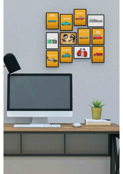 Yeşilçam 12 Parça Mdf (Ahşap) Tablo Ofis Boyu 30 x 30 cm cm