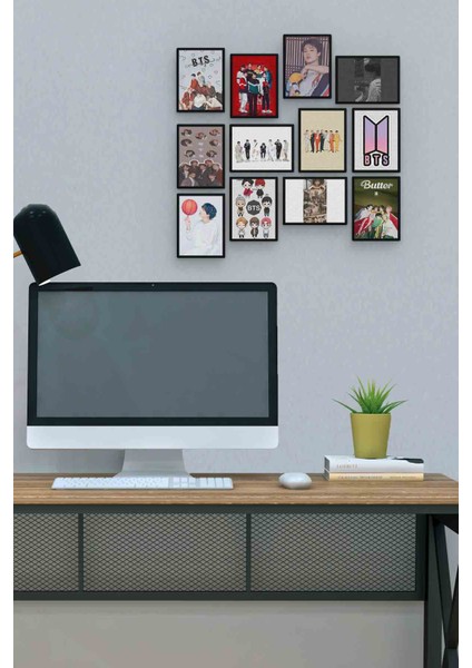 Bts 12 Parça Mdf (Ahşap) Tablo Ofis Boyu 30 x 30 cm cm