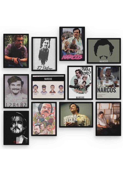 Narcos 12 Parça Mdf (Ahşap) Tablo Ofis Boyu 30 x 30 cm cm