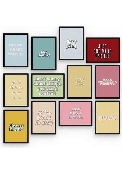 Ingilizce Sözler 12 Parça Mdf (Ahşap) Tablo Ofis Boyu 30 x 30 cm cm fiyatları