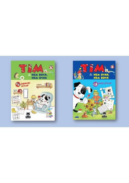 Tim ile Hem Oyna Hem Boya - 2 Kitap Bir Arada!