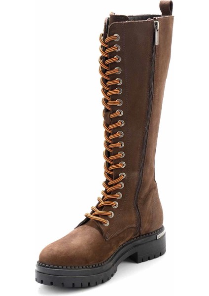 Dark Brown Leather Kadın Bot & Bootie HD0777002801